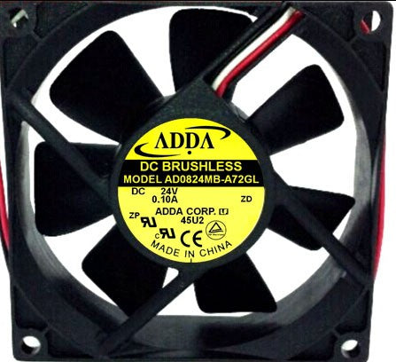 ADDA AD0824MB-A72GL 24V 0.10A 3wires cooling fan ADDA AD0824MB-A72GL 24V 0.10A 3wires cooling fan